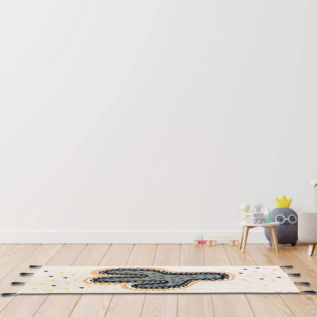 Levasseur Kids Tapis enfant Cactus 50x120cm blanc coton