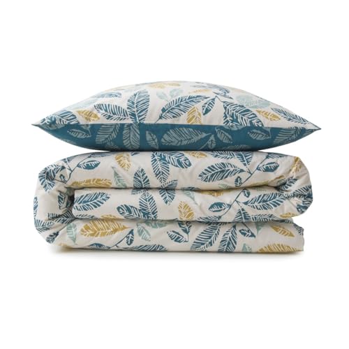 LEVASSEUR Natou parure de lit coton bleu 240x220cm 3 pieces