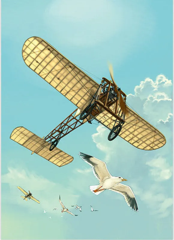 Romain Hugault Affiche Blériot poster 50x70 cm
