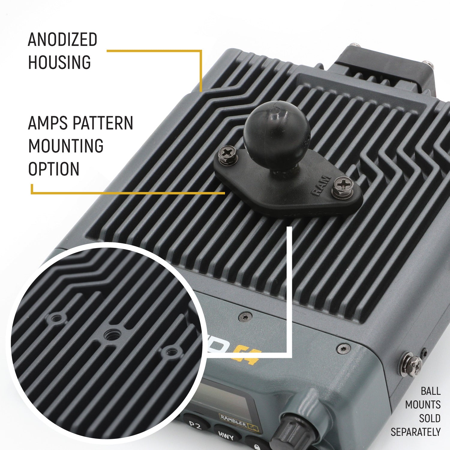 Rugged Air Rambler G4 radio mobile GMRS 50W kit UNI-MAG