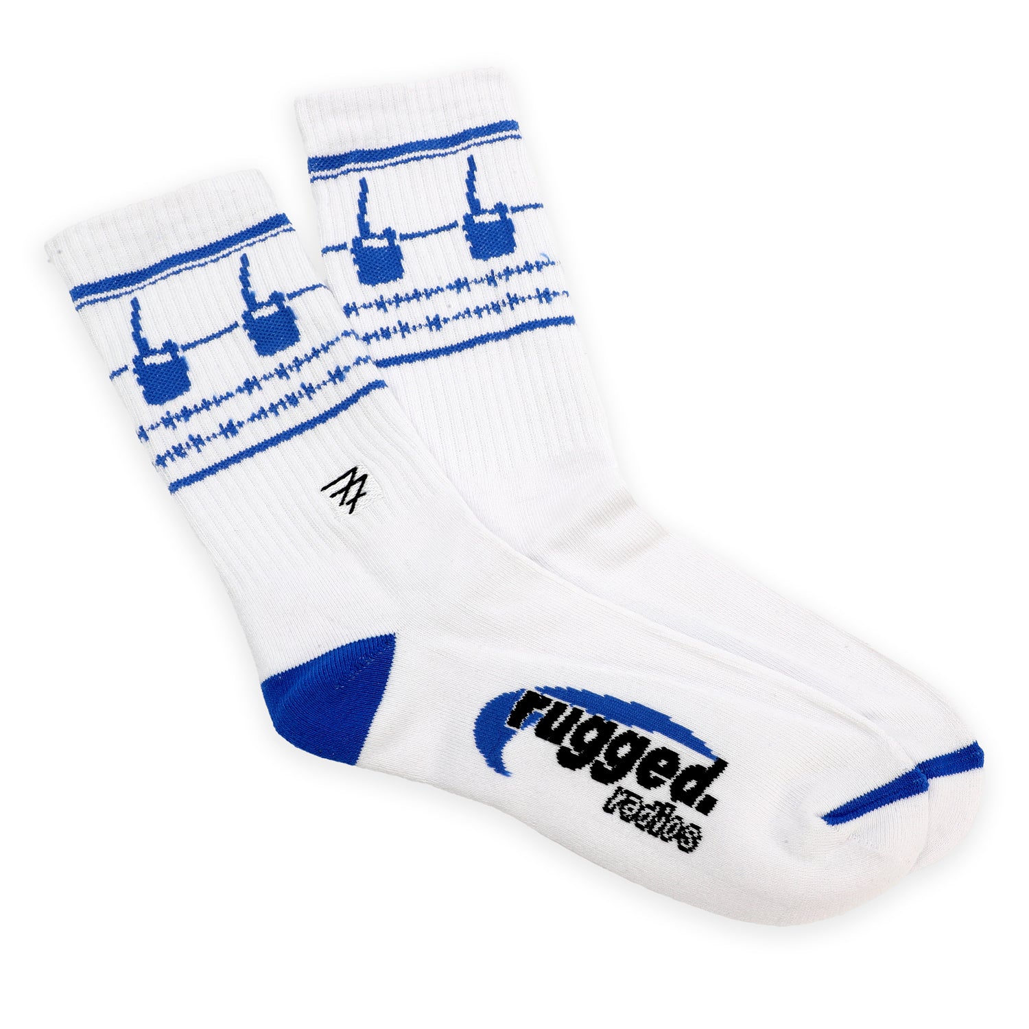 Rugged Air Fast Friends chaussettes crew coton blanc