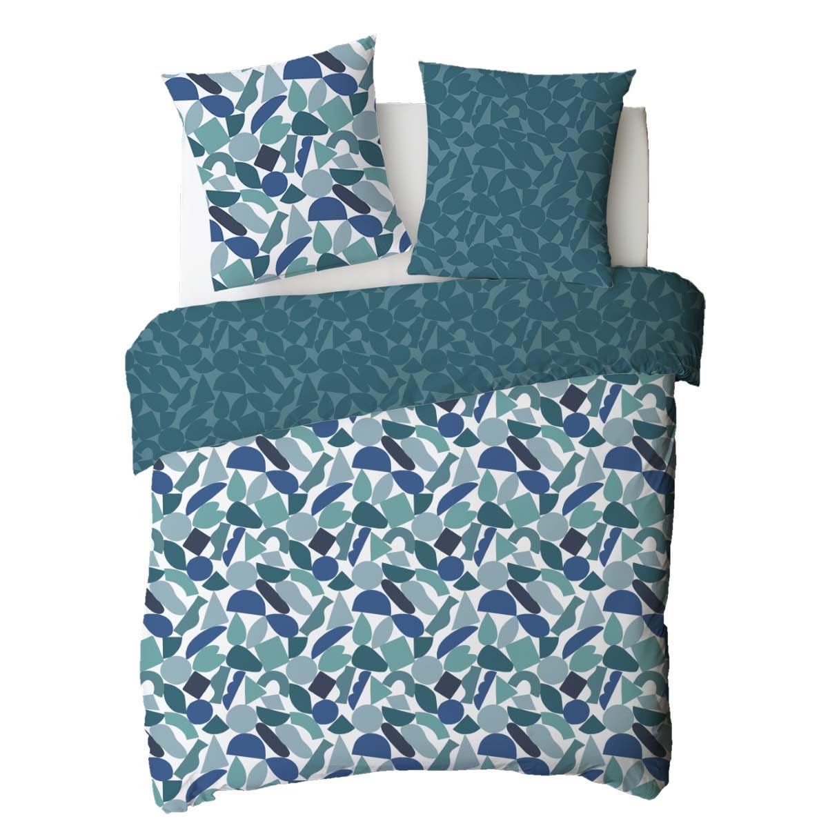 Levasseur Nano parure de lit bleu 240x220cm coton