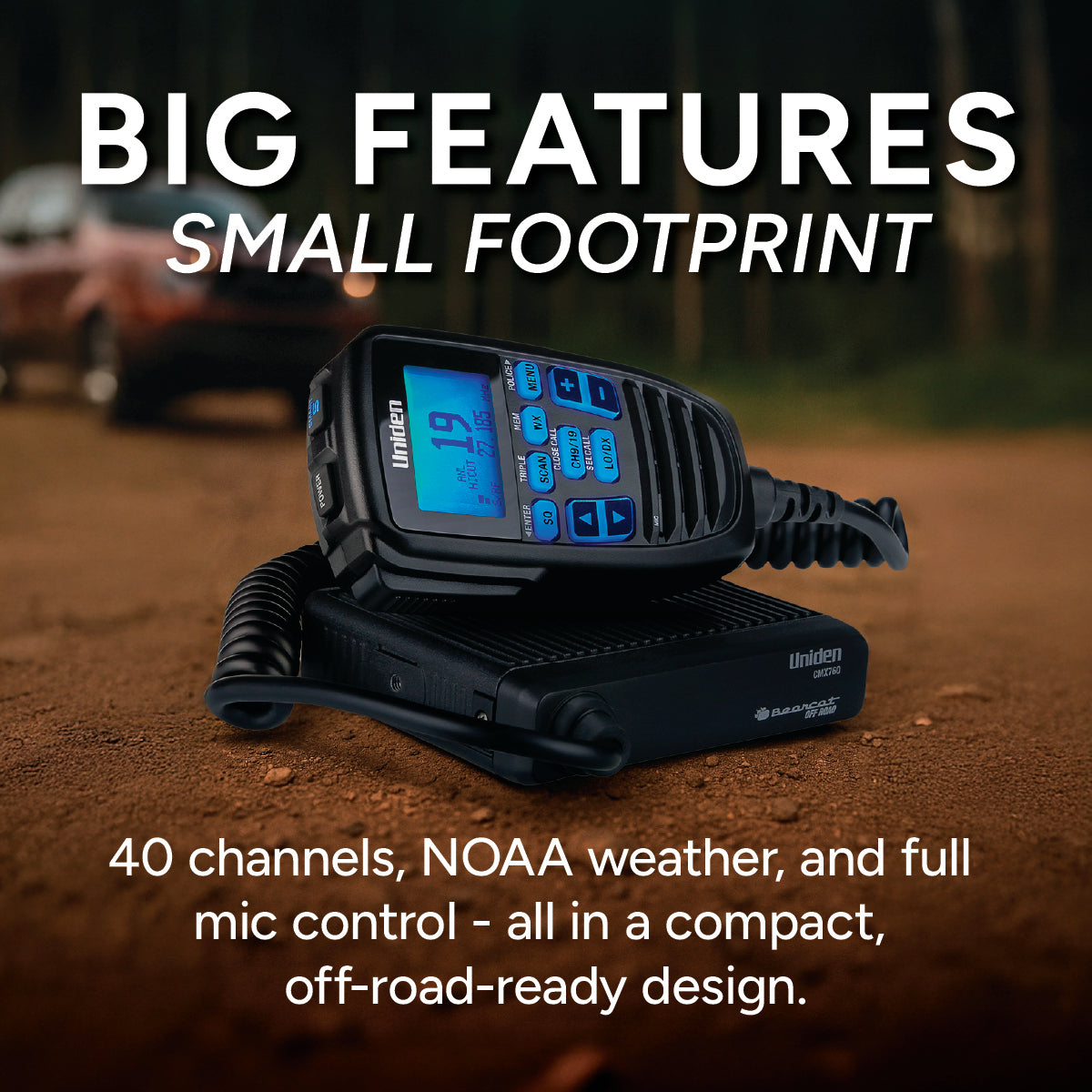 Uniden CMX760 radio CB compacte 4x4