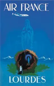 Musée Air France 42 Lourdes affiche aviation 50x70 cm 1950