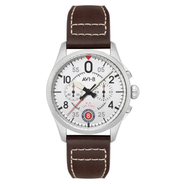 La Boutique du Pilote AVI-8 Spitfire Lock montre pilote blanche 42mm