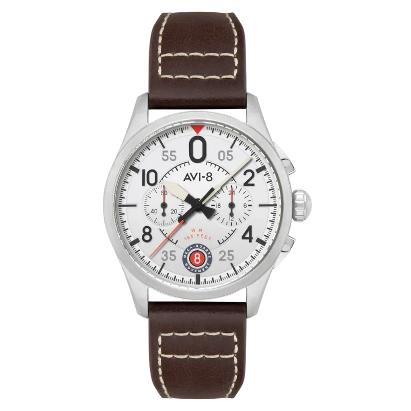 La Boutique du Pilote AVI-8 Spitfire Lock montre pilote blanche 42mm