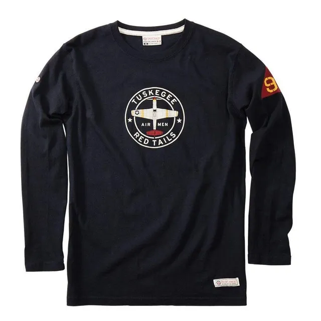 Red Canoe Tuskegee Airmen T-Shirt Noir Manches Longues