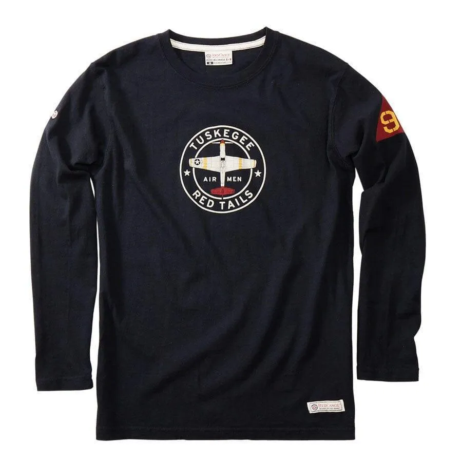 Red Canoe Tuskegee Airmen T-Shirt Noir Manches Longues