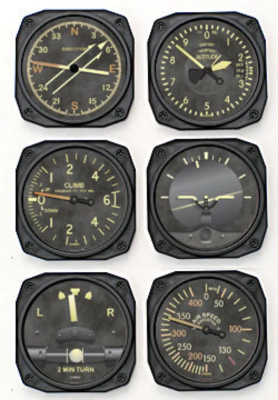 Tableau de Bord Vintage sous-verres ronds lot de 6
