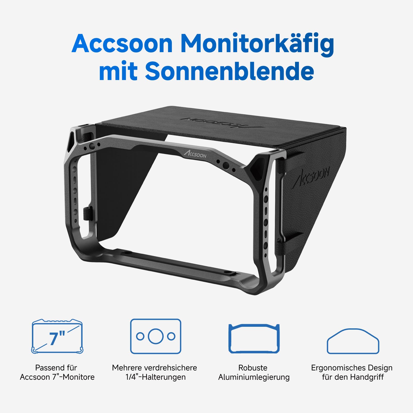 Accsoon Cage moniteur pare-soleil CineView M7/M7 Pro