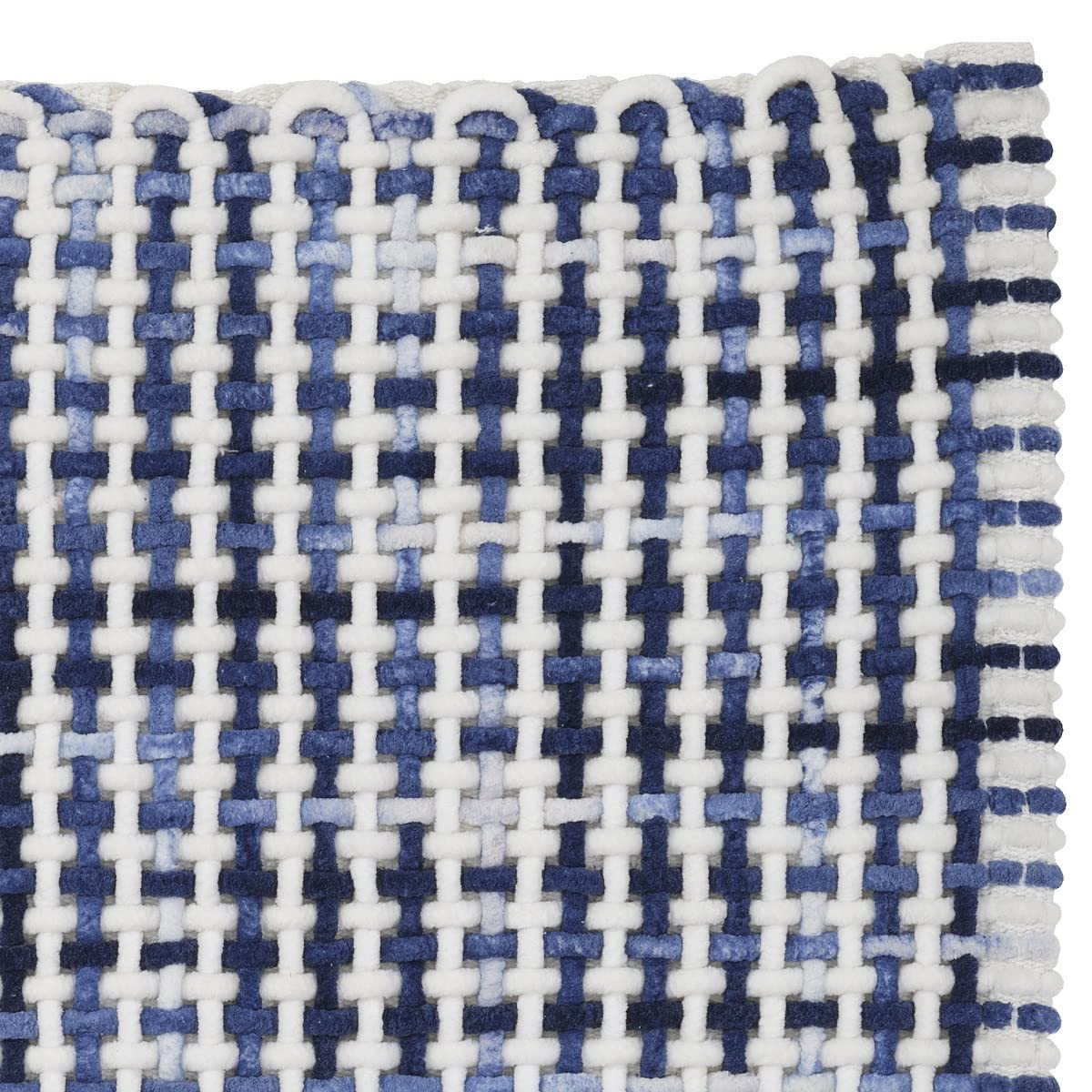 LEVASSEUR tapis de bain polycoton quadrillé 50x80 cm