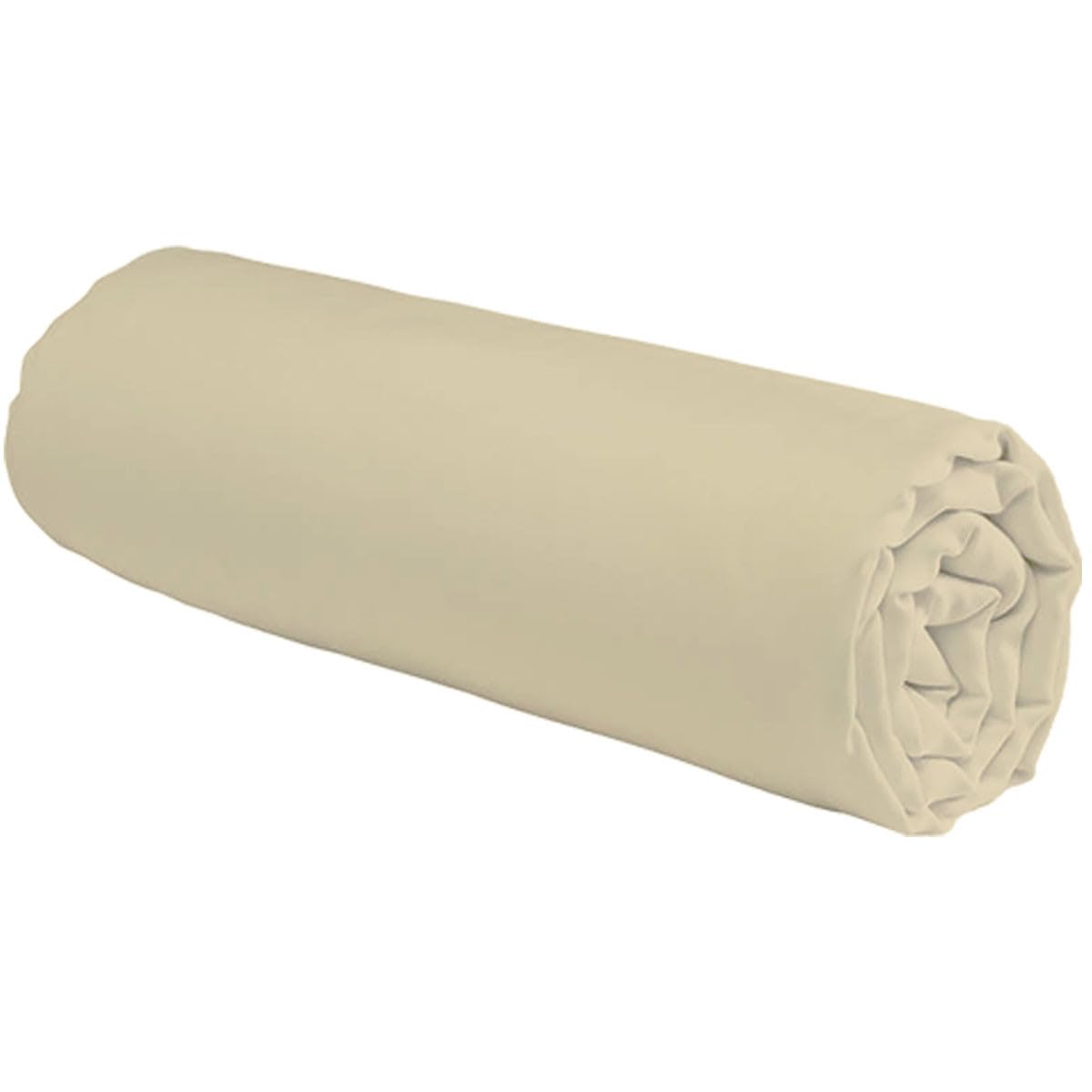 LEVASSEUR drap housse coton beige 180x200cm 100% coton 57 fils