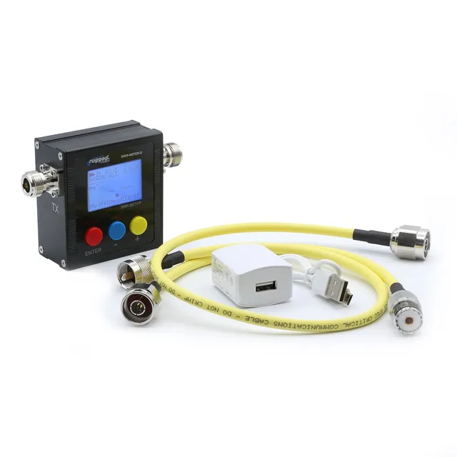 Rugged Air SWR mesureur ROS UHF VHF avec câbles