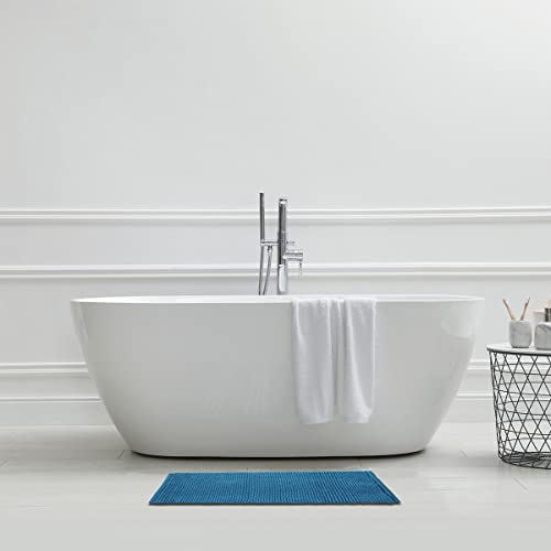 Levasseur Bali Tapis de bain 50x80cm bleu polycoton