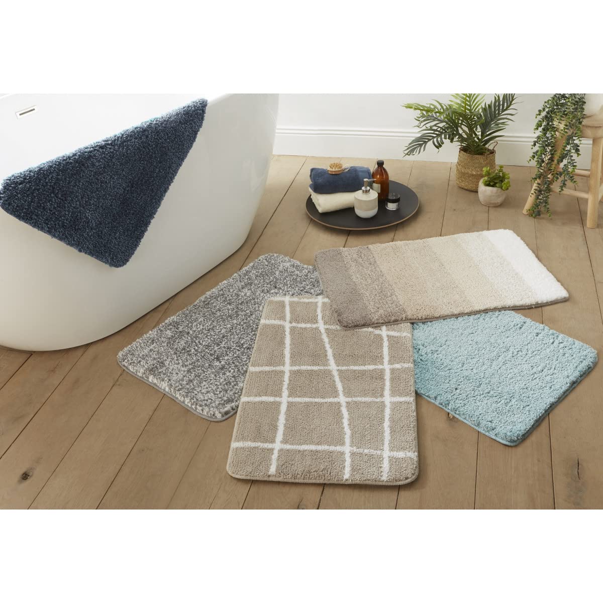 LEVASSEUR Guy tapis de bain polyester 50x80cm bleu Topaze Nuage