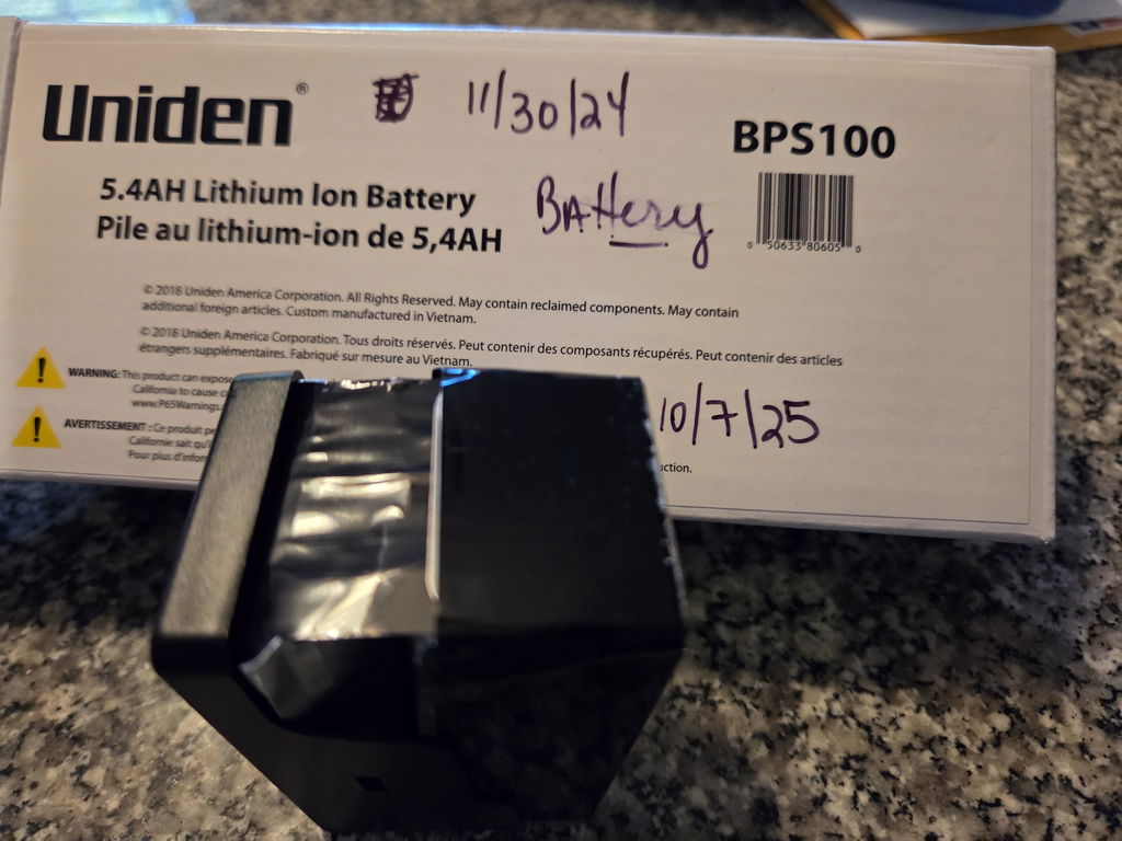 Uniden BPS100 Batterie Scanner SDS100 Lithium-ion rechargeable