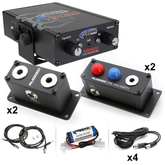 Rugged Air Intercoms kit RRP800 6 personnes double radio