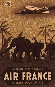 Musée Air France 29 Afrique affiche 50x70 cm 1948
