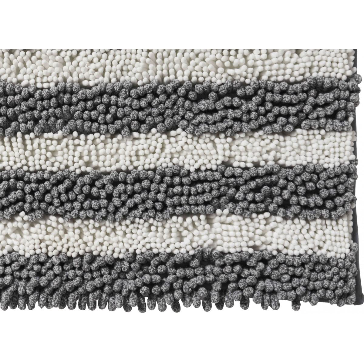 Levasseur Otello tapis de bain polyester rayures gris 50x80cm