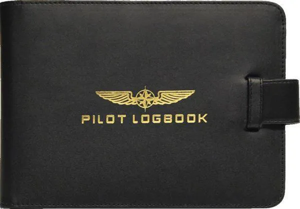 Design4Pilots protège carnet de vol cuir noir 25x18 cm