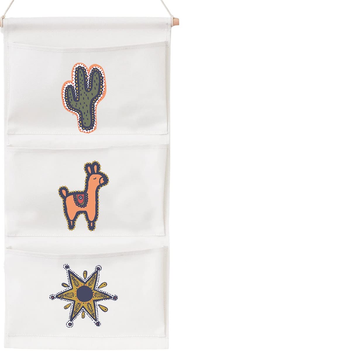 LEVASSEUR Kids Lalama Rangement mural coton 35x70cm blanc