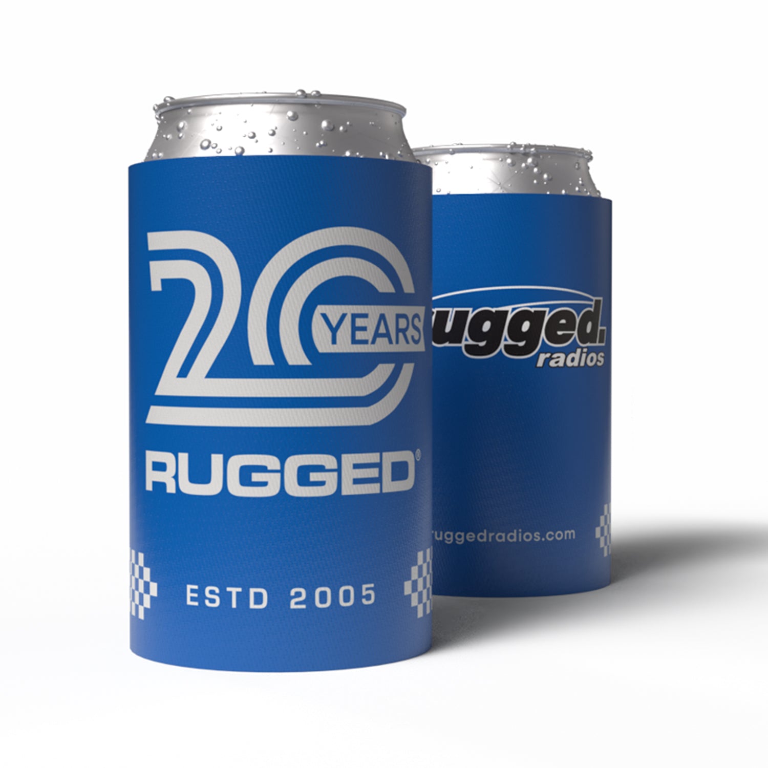 Rugged Air 20-Year Anniversary Koozie porte-canette bleu