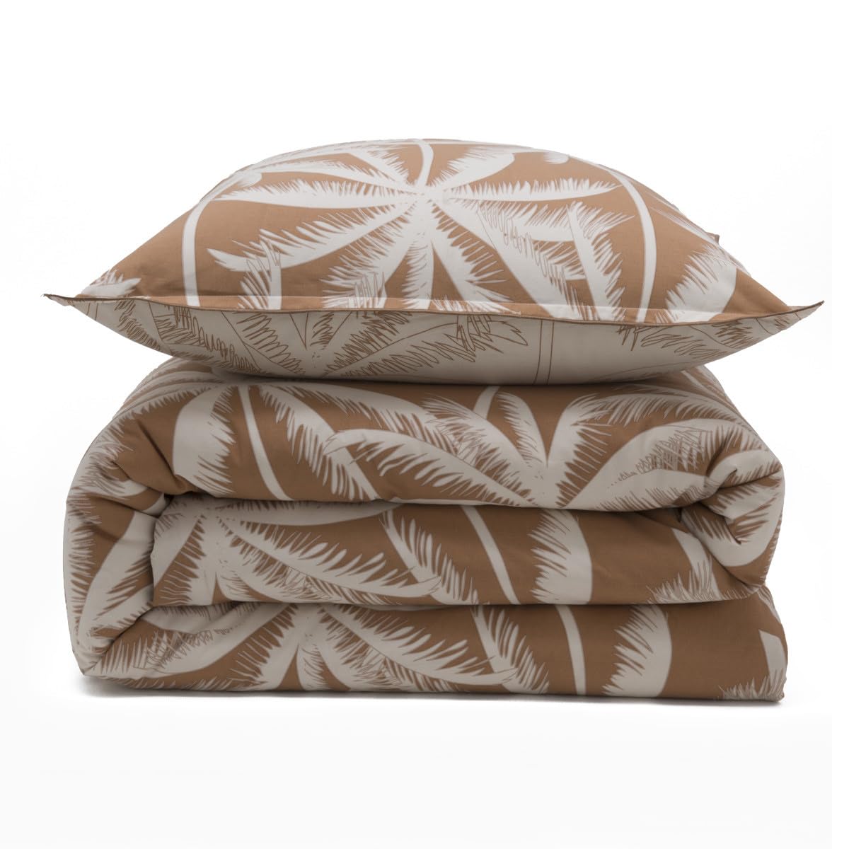 LEVASSEUR Linge de lit Lola parure coton 240x220 marron 57 fils