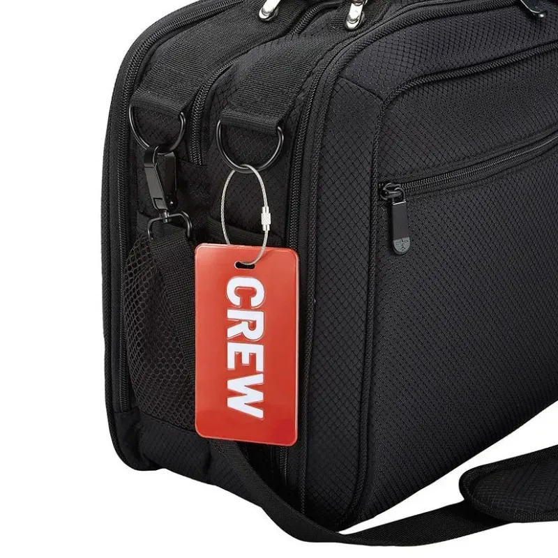 Crew étiquette bagage grand modèle rouge voyage pilote