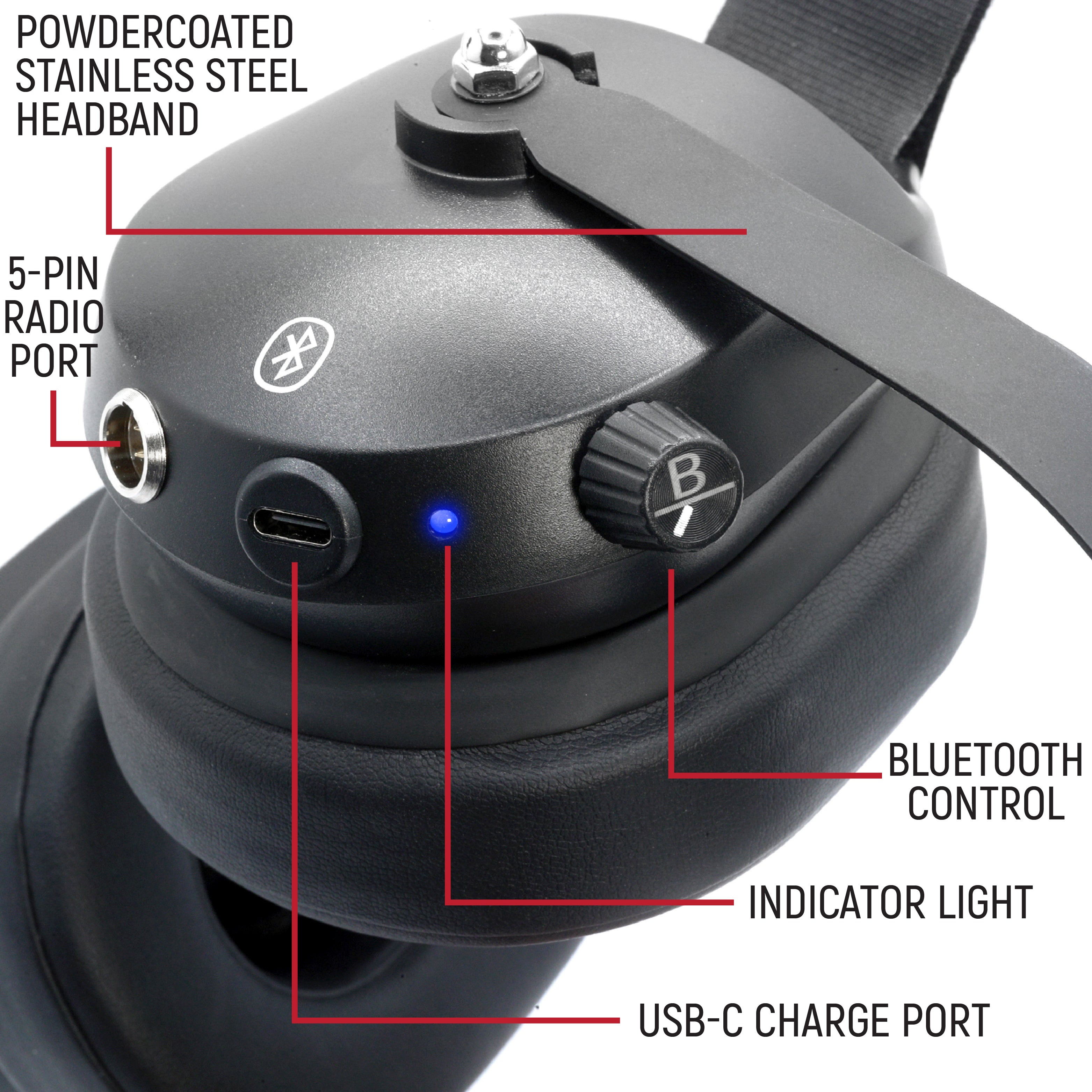Rugged Air Wireless Headsets Bluetooth Behind casque Behind The Head