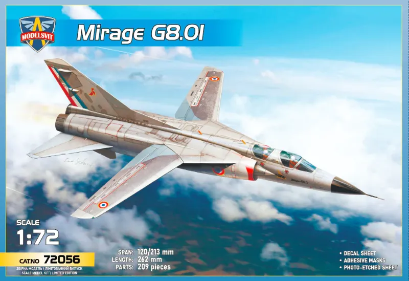 Modelsvit Mirage G8.01 maquette 1/72 à construire
