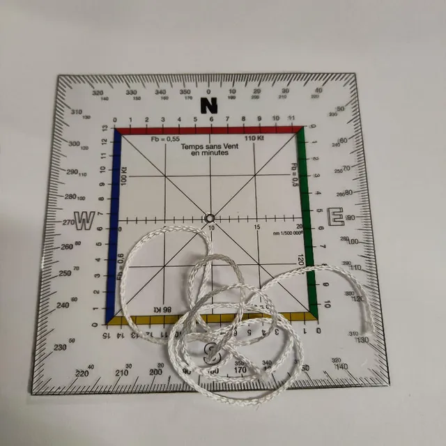 Rapporteur de déroutement 130x130mm 4 FB cap VFR