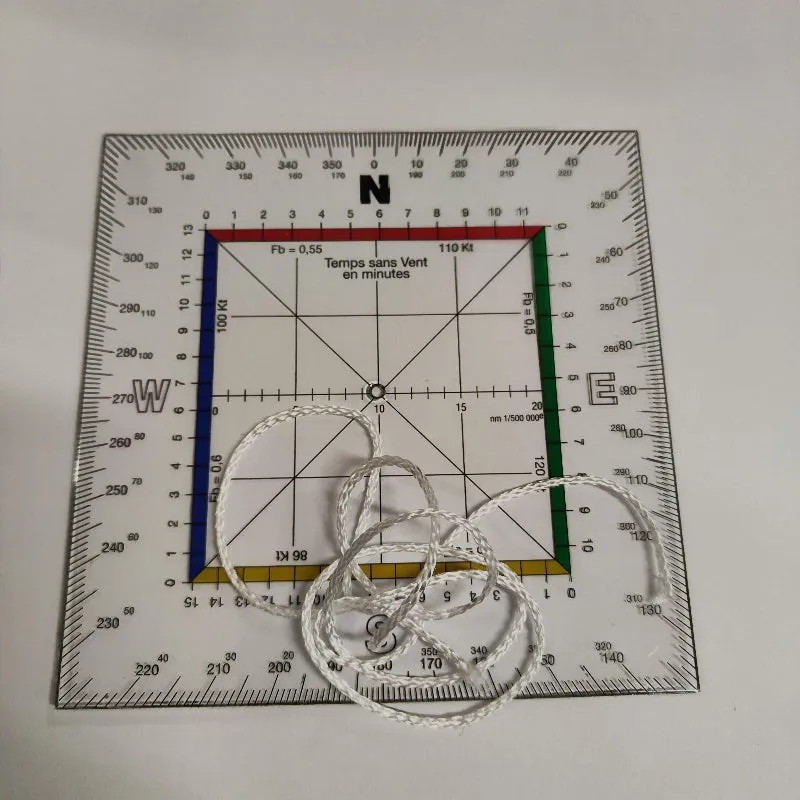 Rapporteur de déroutement 130x130mm 4 FB cap VFR