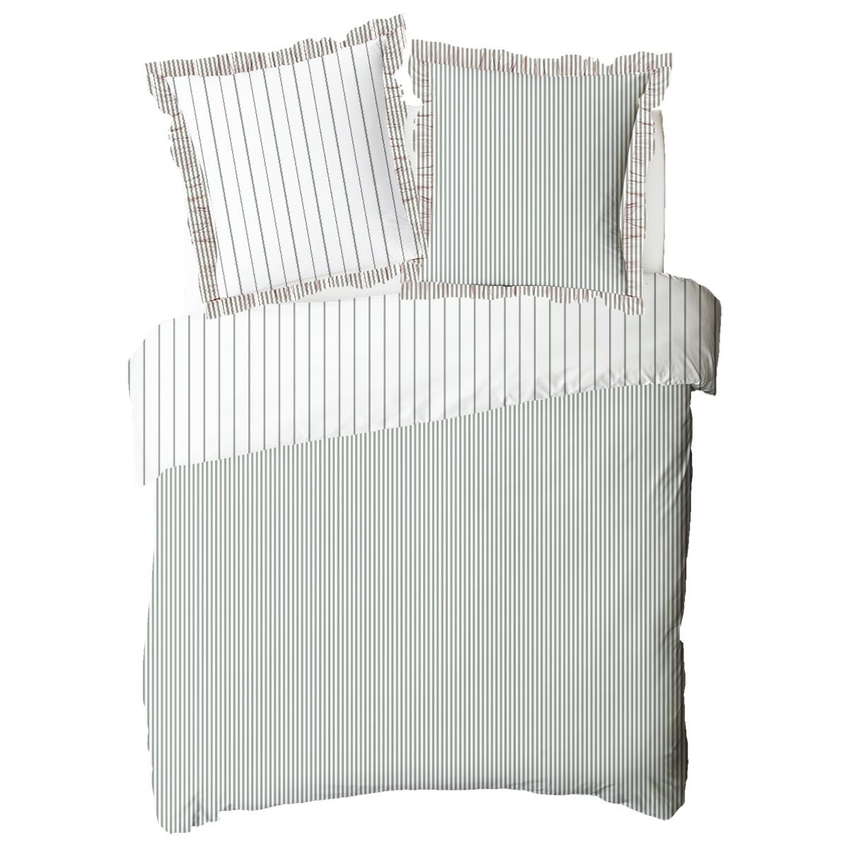 Levasseur Napoli parure de lit vert 260x240cm coton