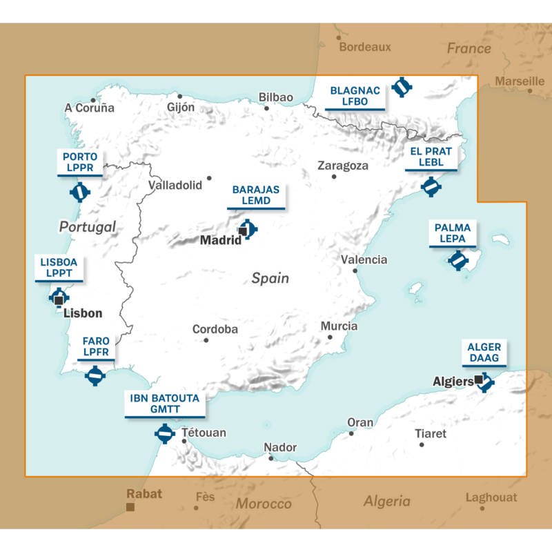 Editerra Carte Air Million Espagne Portugal 2026 1/1 000 000
