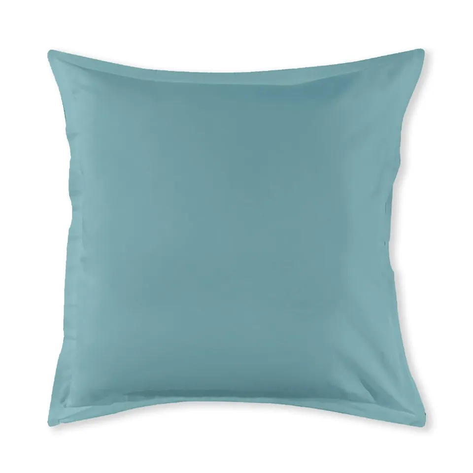 Levasseur Linge de lit Taie oreiller coton bleu 65x65cm