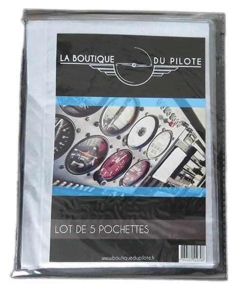 La Boutique du Pilote Lot 5 pochettes plastique planchette