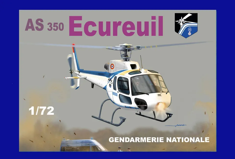 Maquette AS350 Écureuil hélicoptère 1/72 à construire plastique