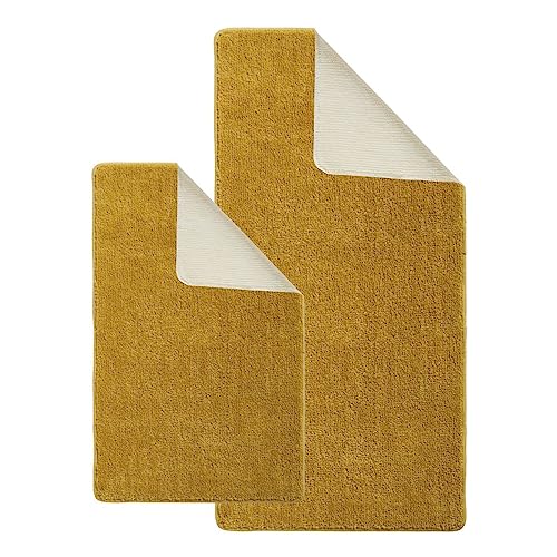 Levasseur Polynésie lot 2 tapis de bain miel 60x120 antiderspant