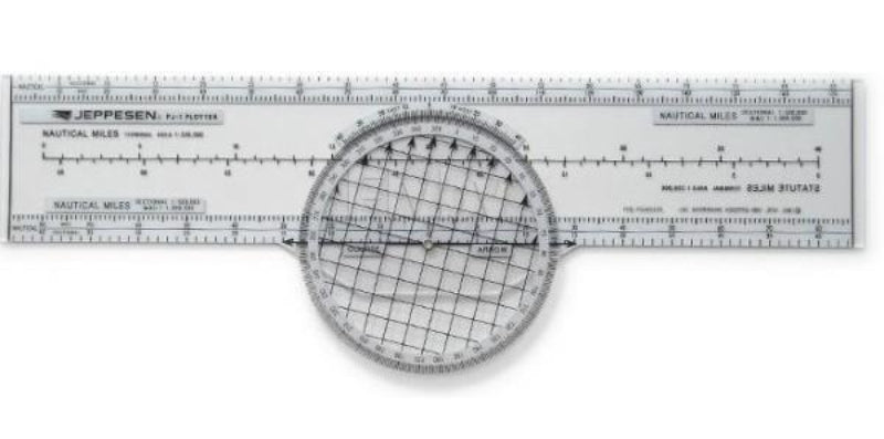 Jeppesen PJ-1 Règle rapporteur navigation pilote
