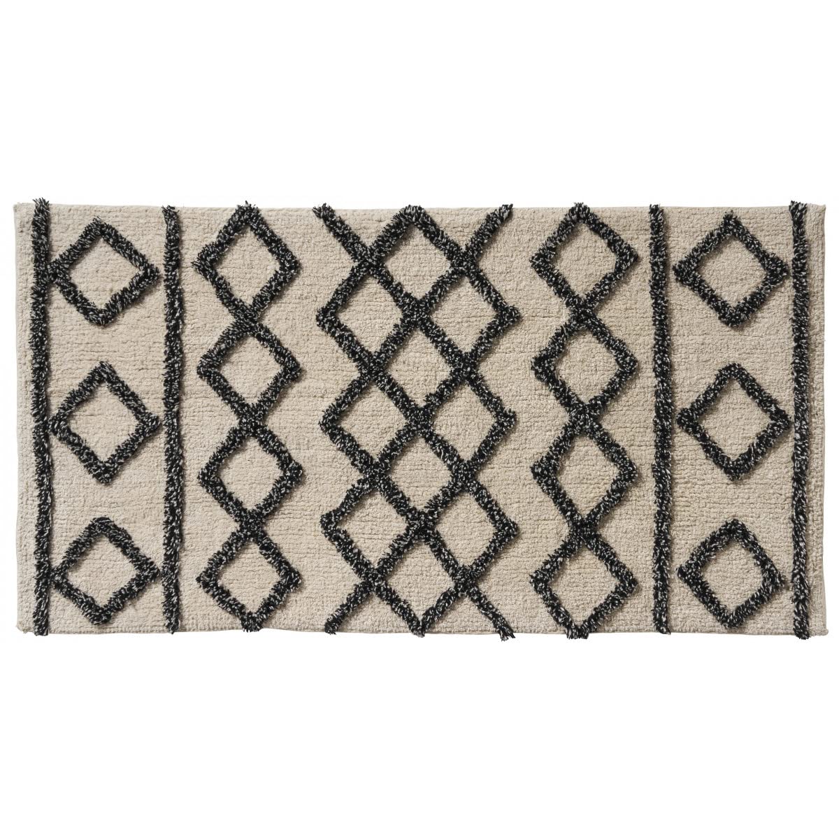 LEVASSEUR Izza tapis de bain géométrique noir 60x120cm