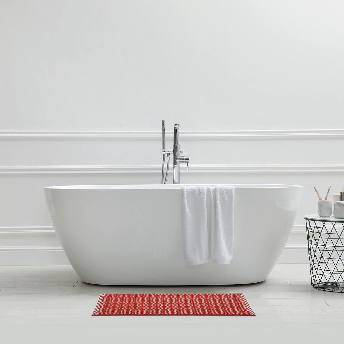 Levasseur Tapis Déco Terracotta 50x80cm Polycoton Chenillé