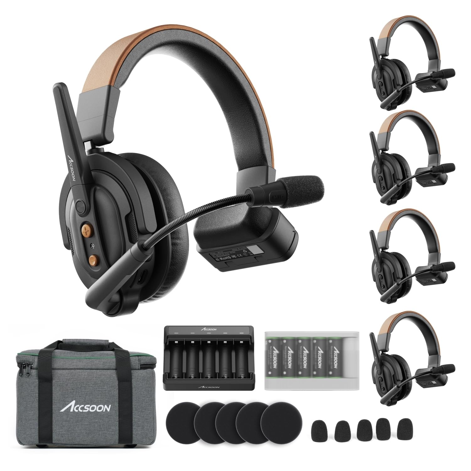 Accsoon Wireless Intercom System CoMo SE 1H4R kit 5 casques 400 m