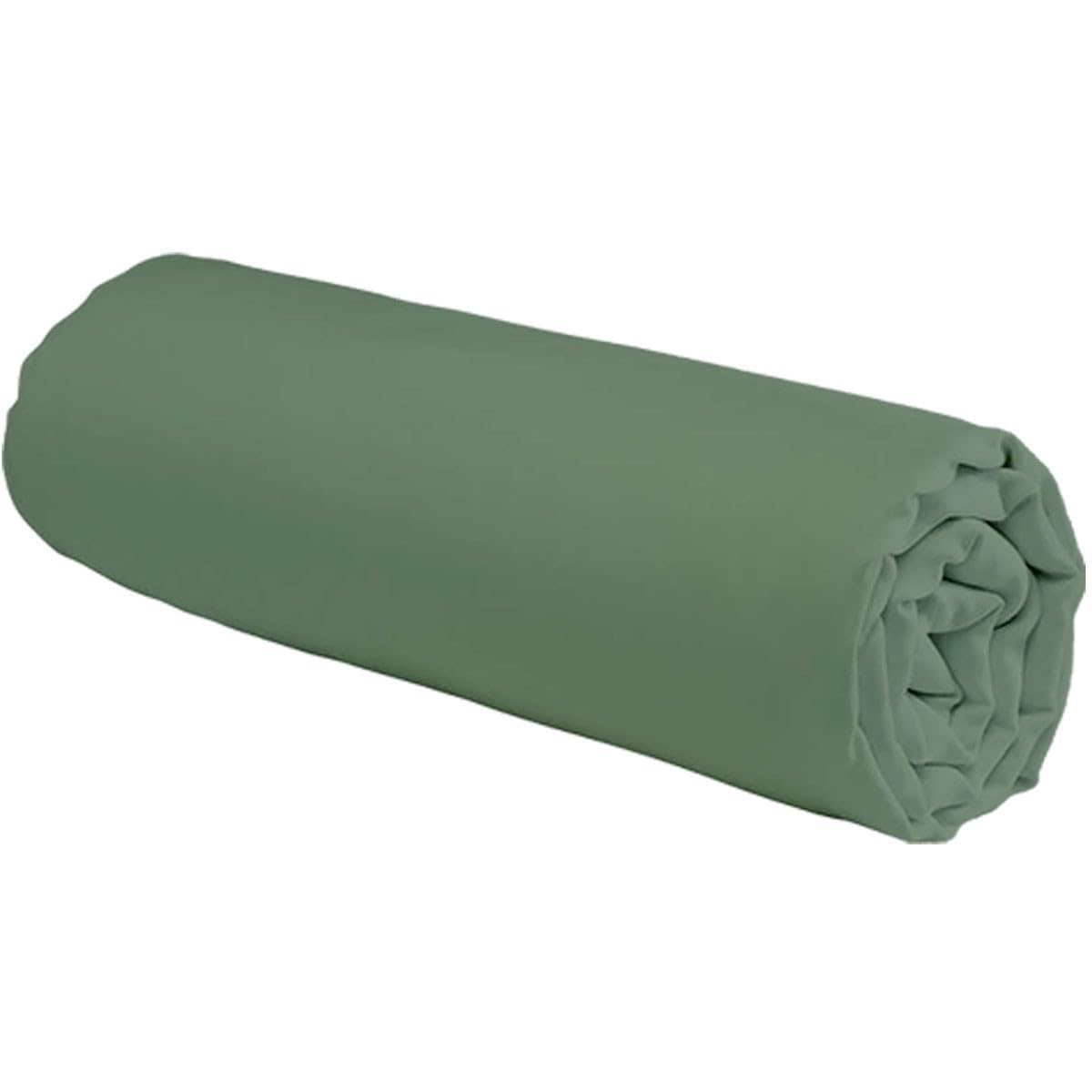 LEVASSEUR Linge de lit drap-housse coton 180x200 eucalyptus 57 fils