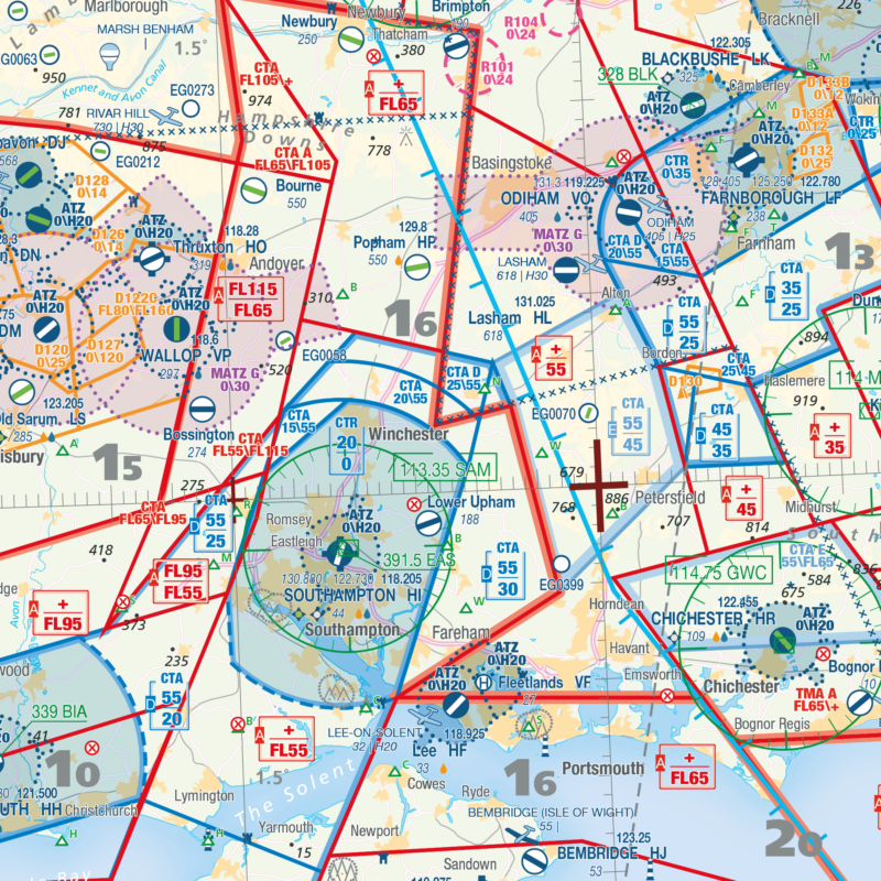 La Boutique du Pilote Carte Air Million Sud Angleterre 2026 1/500 000