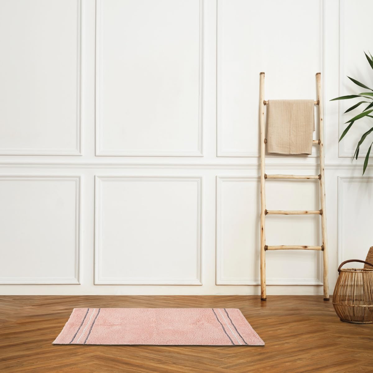 Levasseur Linea Tapis de Bain Rose Poudré 50x80cm Coton