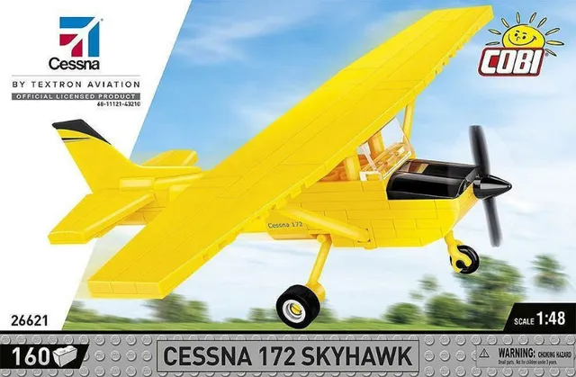 Cobi Cessna 172 Skyhawk maquette avion jaune 1:48