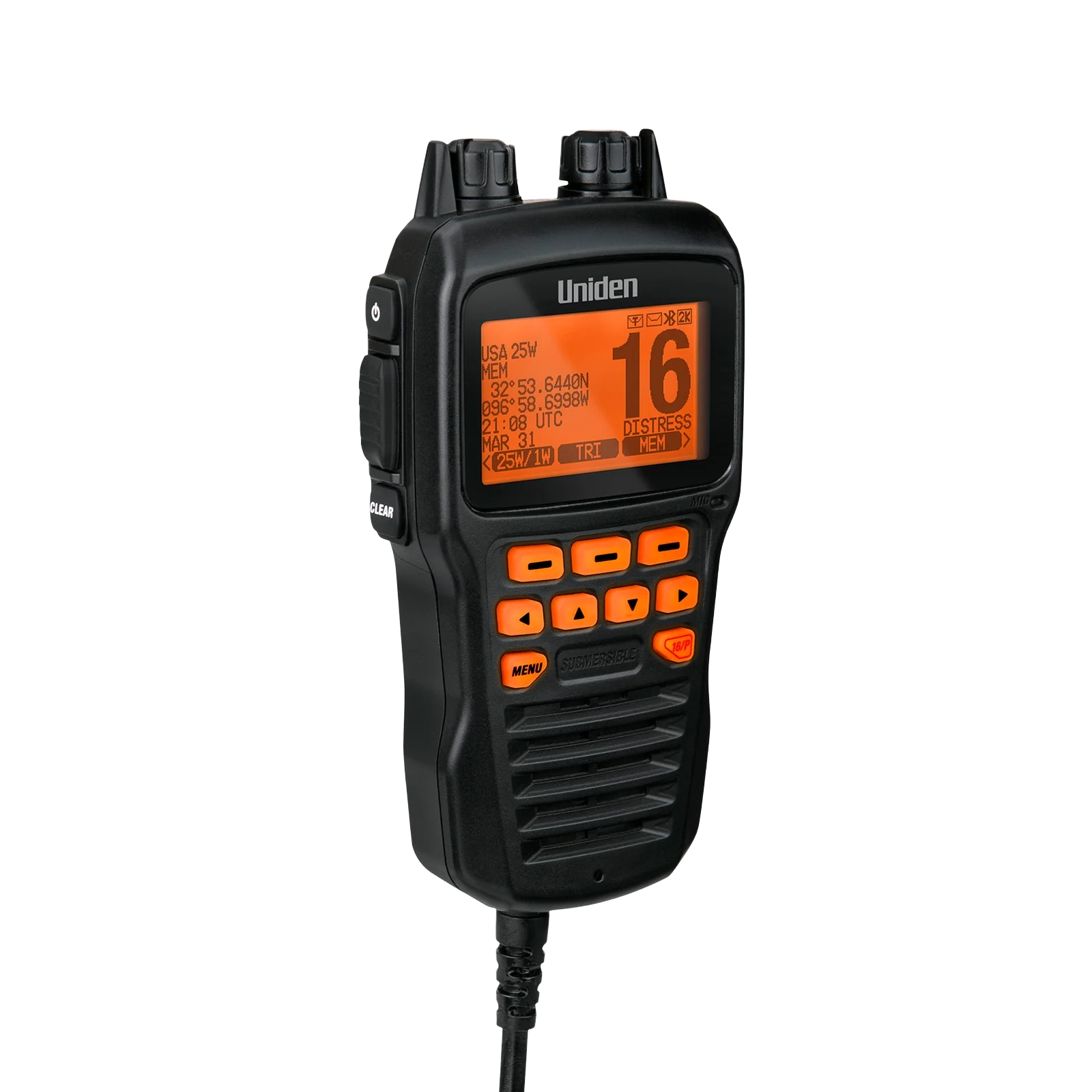 Uniden Marine Radio Accessories UMRMICBK microphone déporté UM725 noir