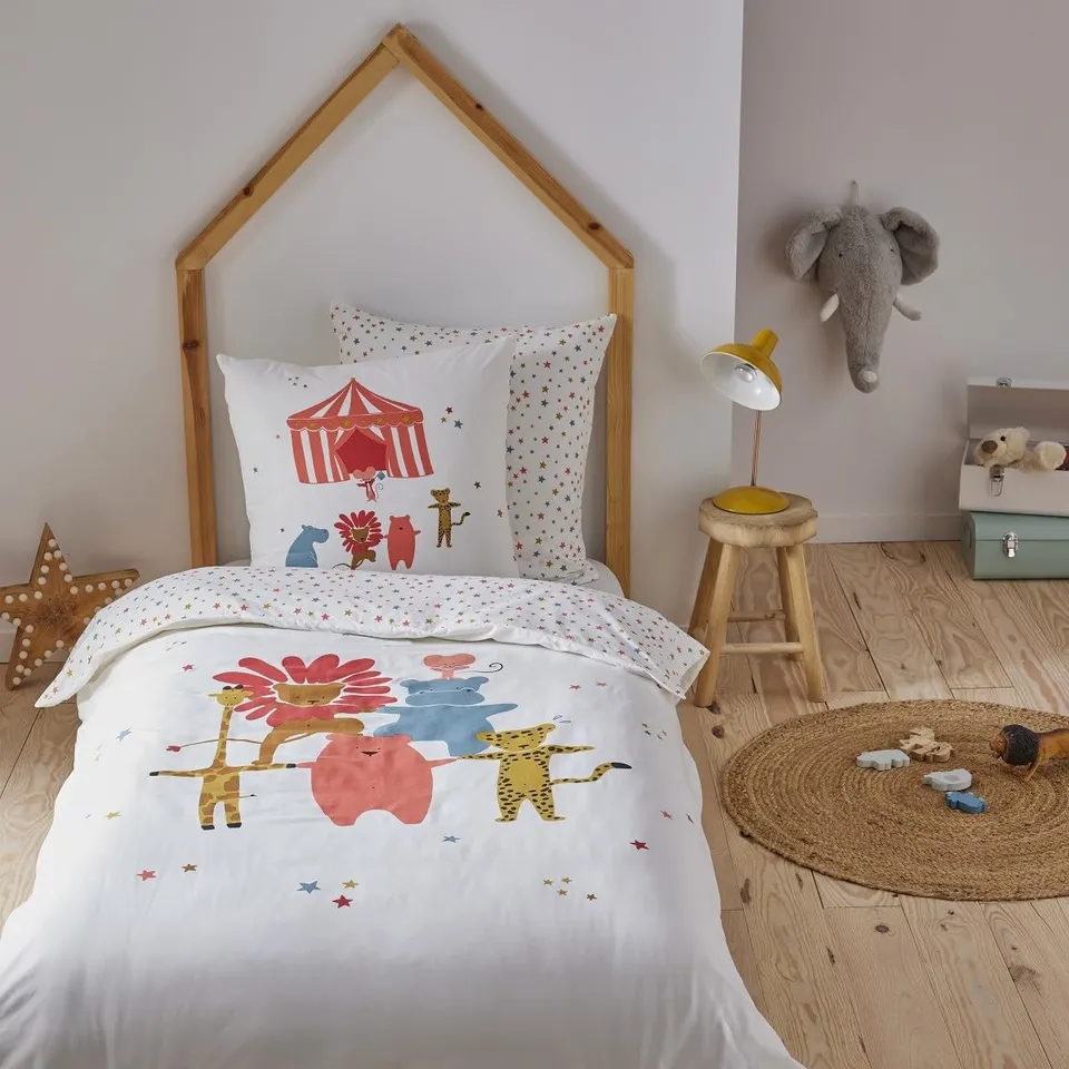 Future Home Kids Parure de Lit 140x200 Cirque Garçon Coton