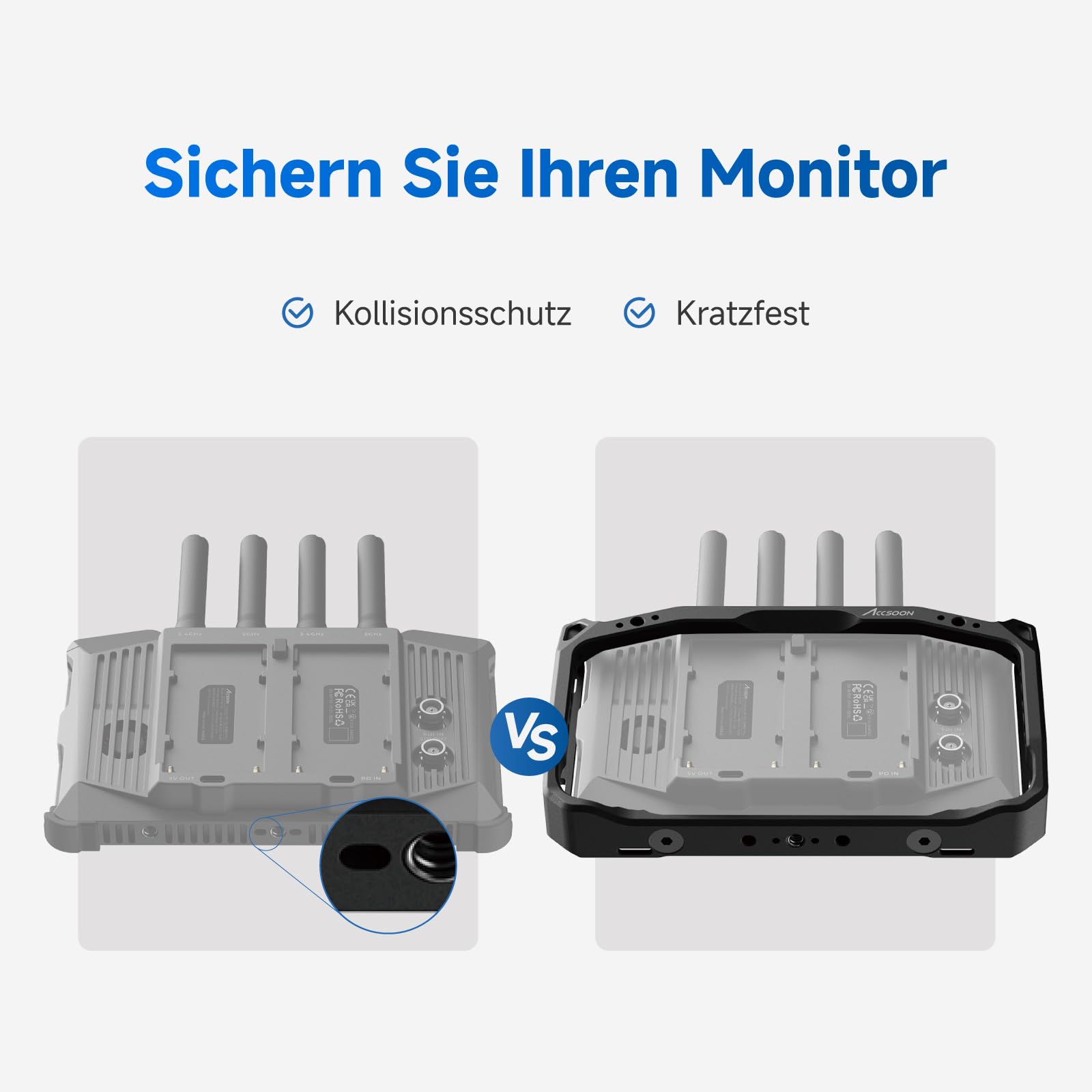 Accsoon Cage moniteur pare-soleil CineView M7/M7 Pro