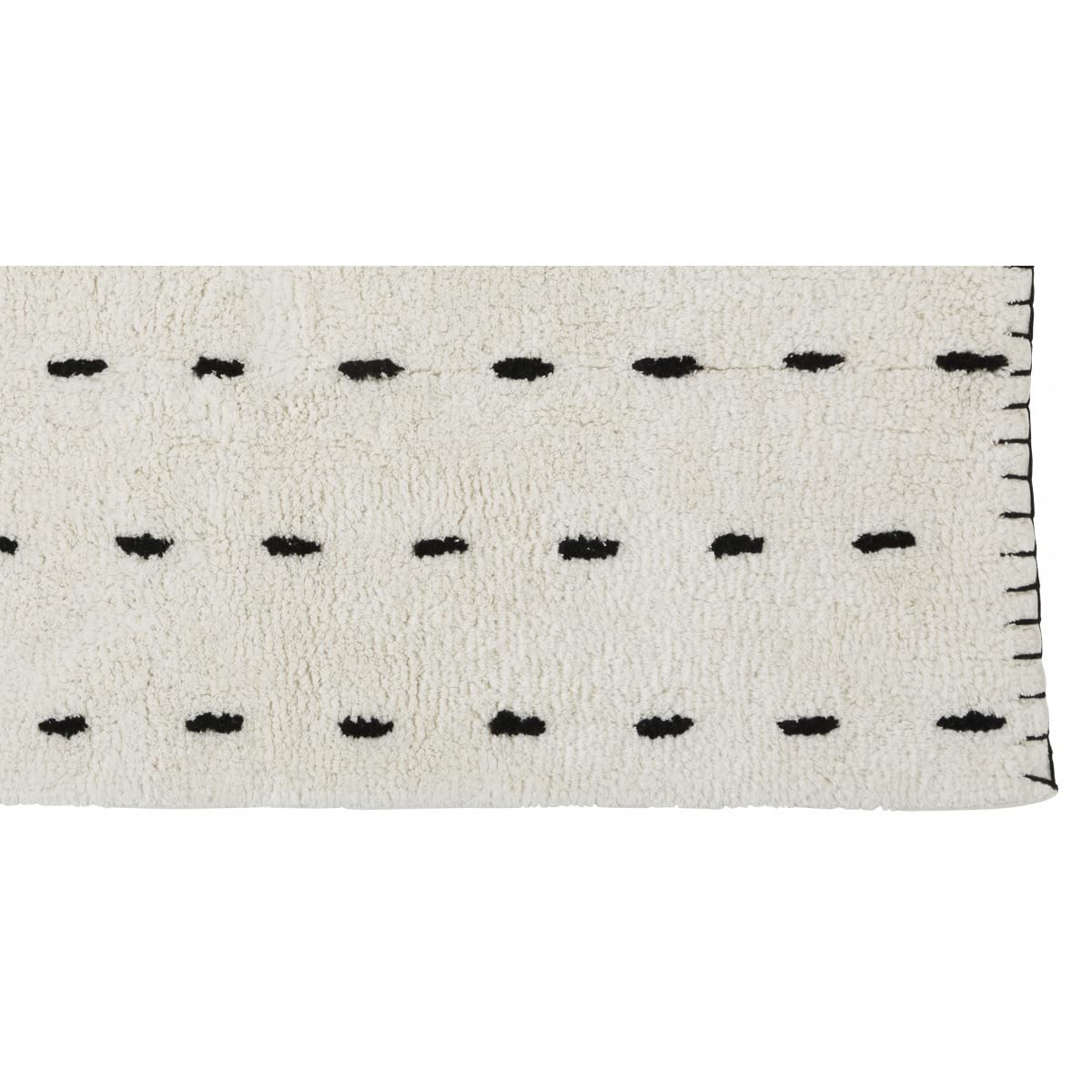 Levasseur Amara Tapis Déco Ivoire 60x120cm Coton Tufté